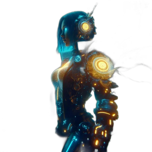 robot, staff, weapon, sword transparent PNG cut-out