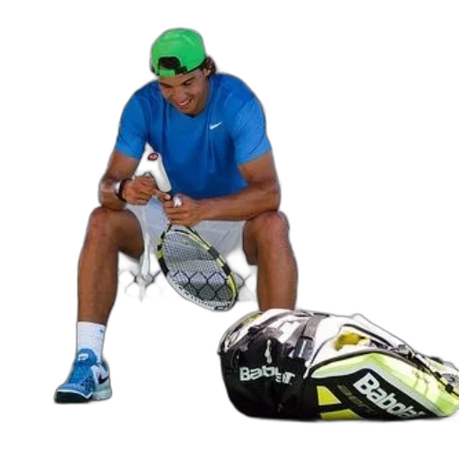 tennis, player, blue, shirt transparent PNG cut-out