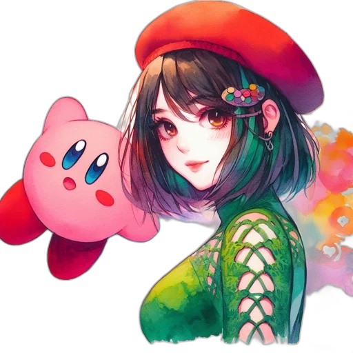 hat, creature, flower, face transparent PNG cut-out