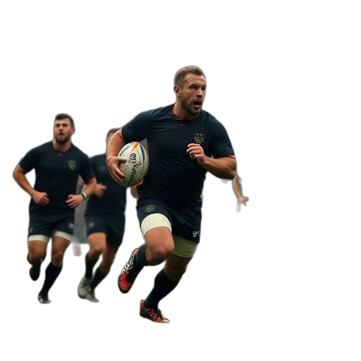 3d render, all, blacks, players transparent PNG cut-out