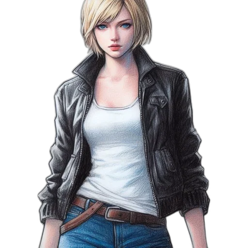 jacket, weapon, face, concept art transparent PNG cut-out