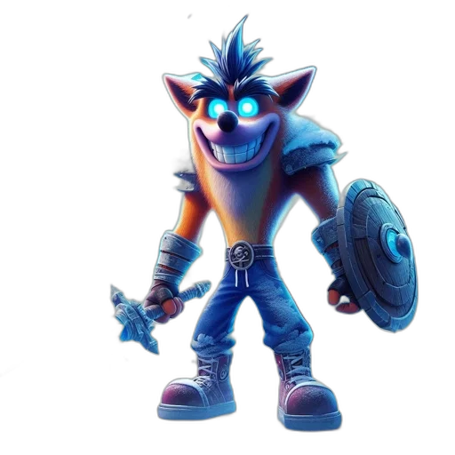 robot, creature, staff, animal transparent PNG cut-out
