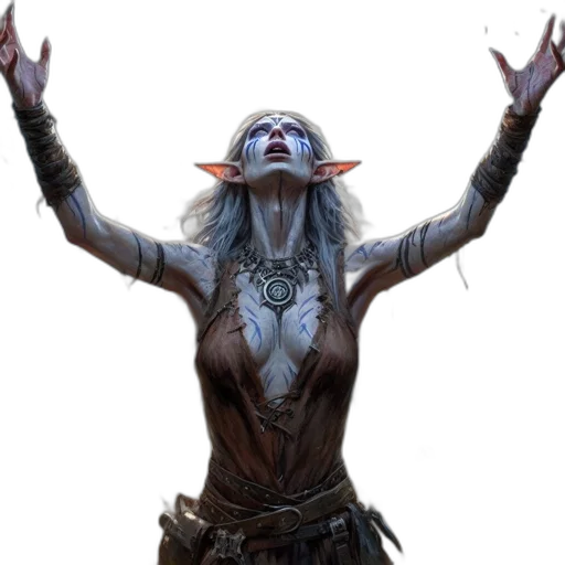 staff, concept art, fantasy art, woman transparent PNG cut-out