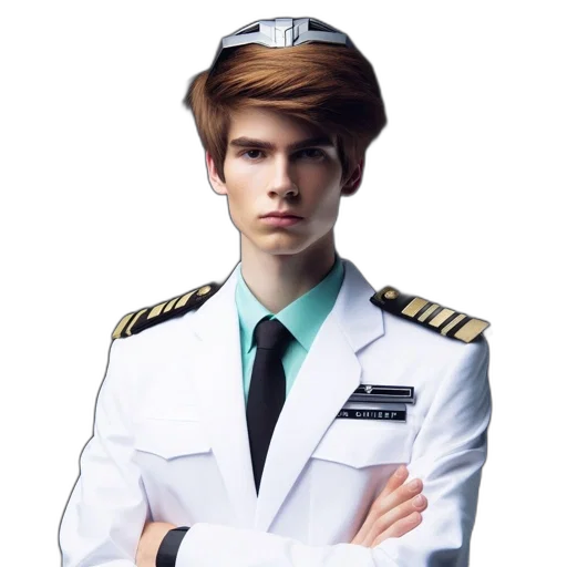 hat, jacket, staff, face transparent PNG cut-out