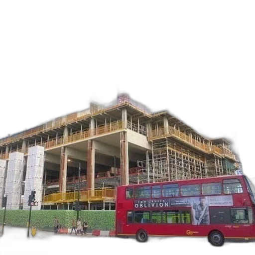 building, 3d render, photorealistic, city street transparent PNG cut-out