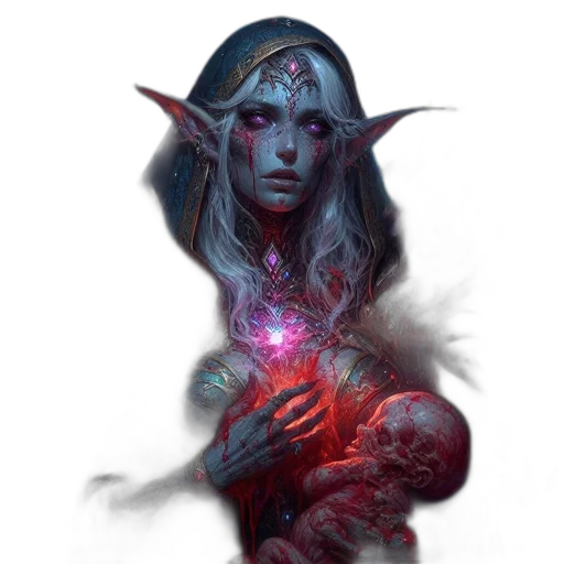 staff, face, creature, fantasy art transparent PNG cut-out