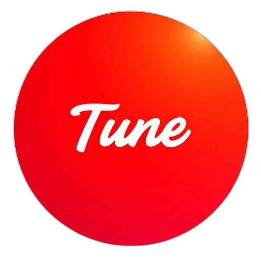 red, circle, word, tune transparent PNG cut-out