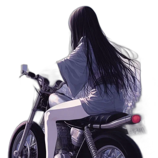 jacket, hair, weapon, robot transparent PNG cut-out