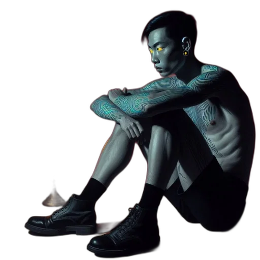 robot, mask, creature, shoes transparent PNG cut-out
