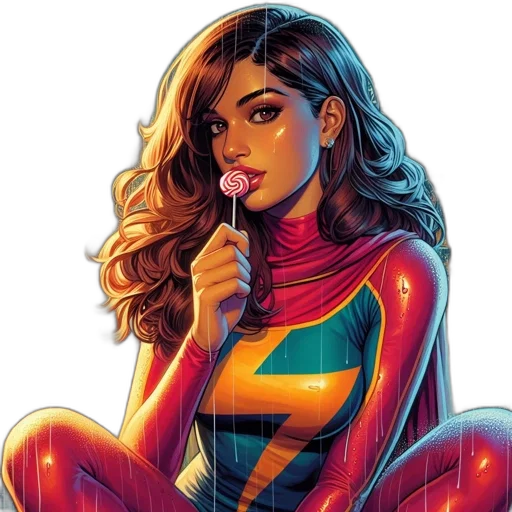 comic book art, concept art, cartoon, neon lights transparent PNG cut-out