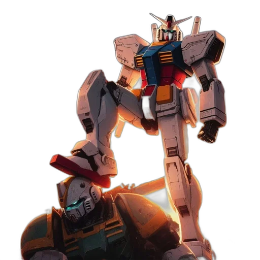 robot, weapon, concept art, 3d render transparent PNG cut-out