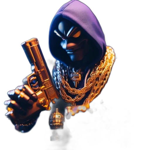 weapon, robot, jacket, jewelry transparent PNG cut-out
