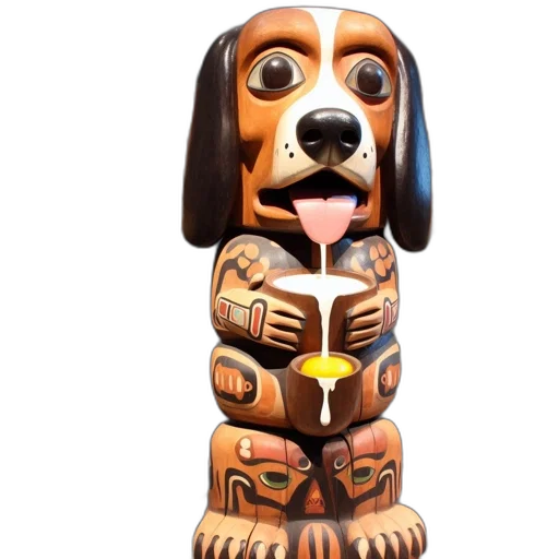 animal, mask, staff, 3d render transparent PNG cut-out
