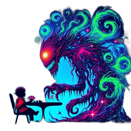 creature, dragon, staff, hair transparent PNG cut-out