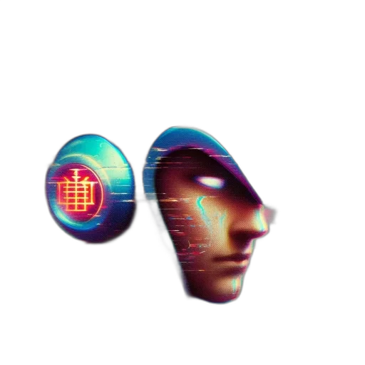 robot, mask, face, cyberpunk transparent PNG cut-out