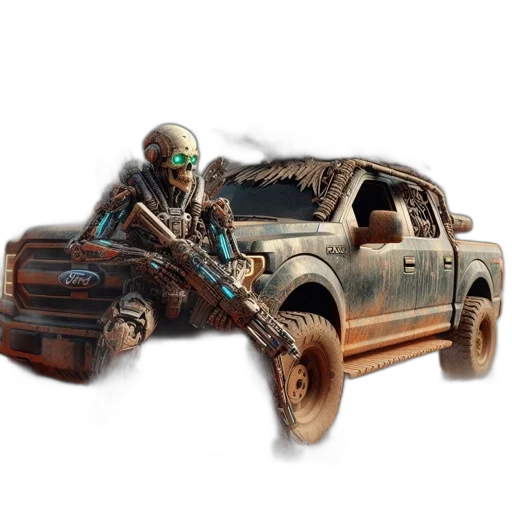car, weapon, concept art, pixel art transparent PNG cut-out