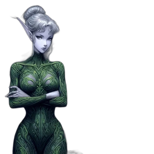 dress, creature, fantasy art, concept art transparent PNG cut-out