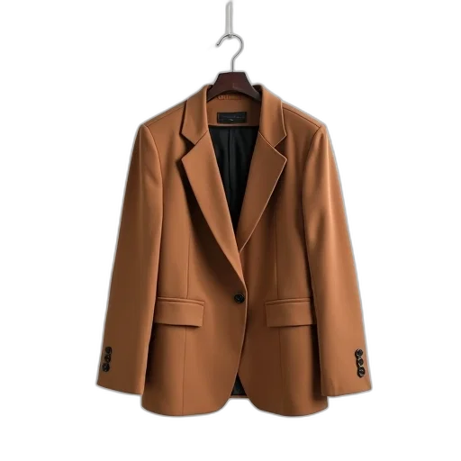 jacket, dress, earth tones, brown transparent PNG cut-out