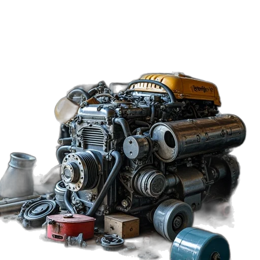 car, robot, weapon, 3d render transparent PNG cut-out