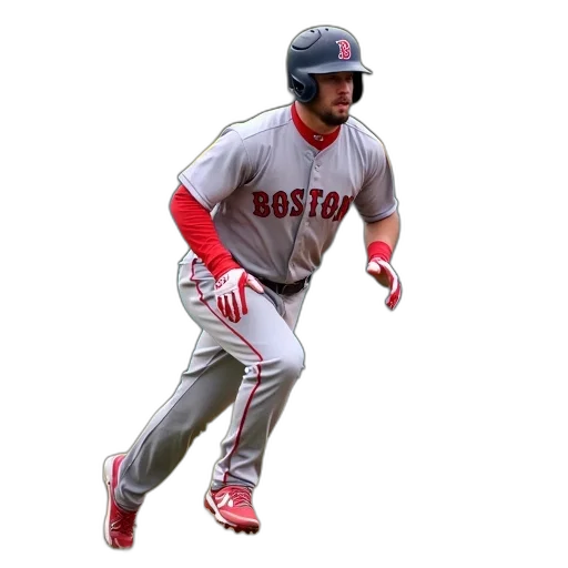 baseball, player, gray, uniform transparent PNG cut-out