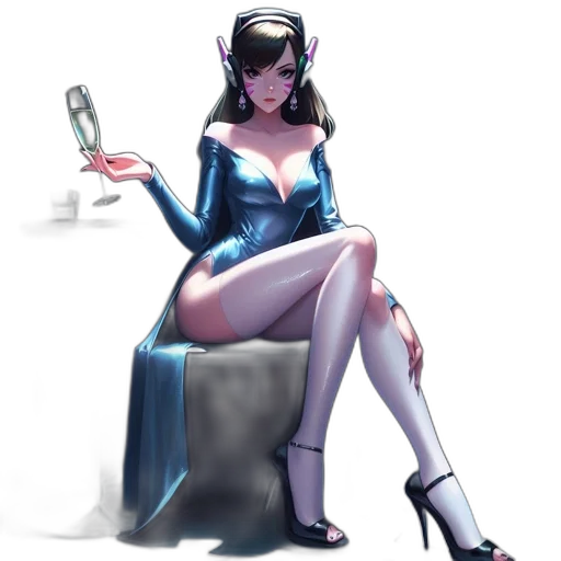 dress, staff, robot, weapon transparent PNG cut-out