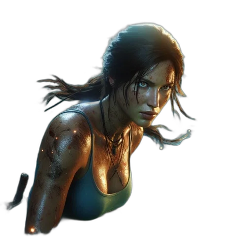 face, concept art, comic book art, photorealistic transparent PNG cut-out