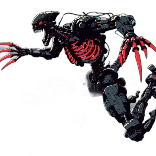robot, creature, weapon, concept art transparent PNG cut-out
