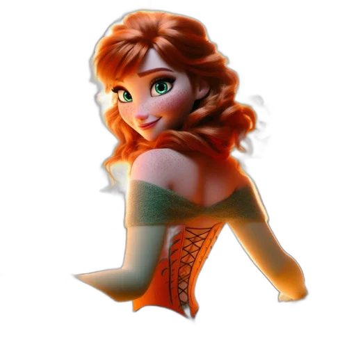 dress, crown, jewelry, staff transparent PNG cut-out