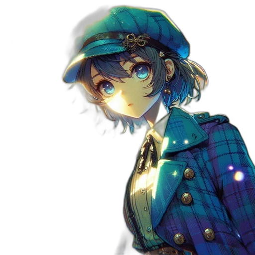hat, jacket, staff, face transparent PNG cut-out