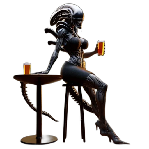 robot, concept art, 3d render, fantasy art transparent PNG cut-out
