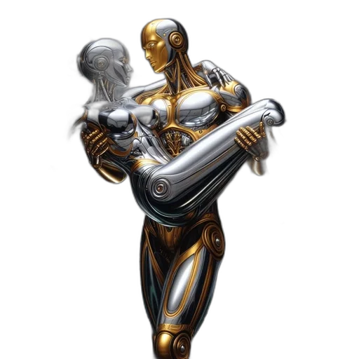 robot, sword, weapon, staff transparent PNG cut-out
