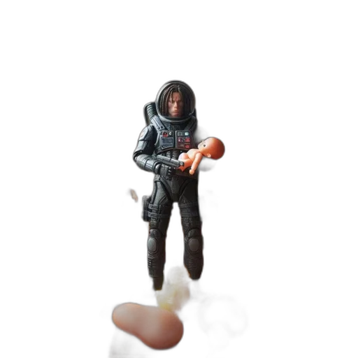weapon, jacket, staff, robot transparent PNG cut-out