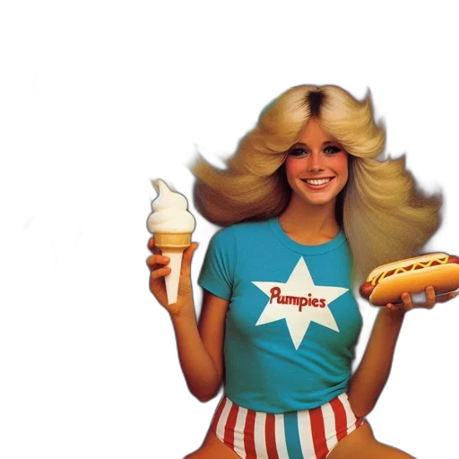 food, woman, long, blonde transparent PNG cut-out