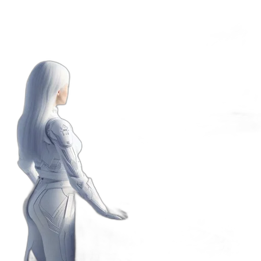 dress, robot, sword, staff transparent PNG cut-out