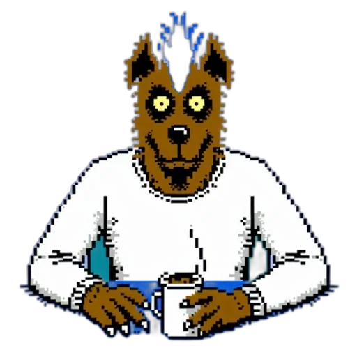 staff, animal, pixel art, cartoon transparent PNG cut-out