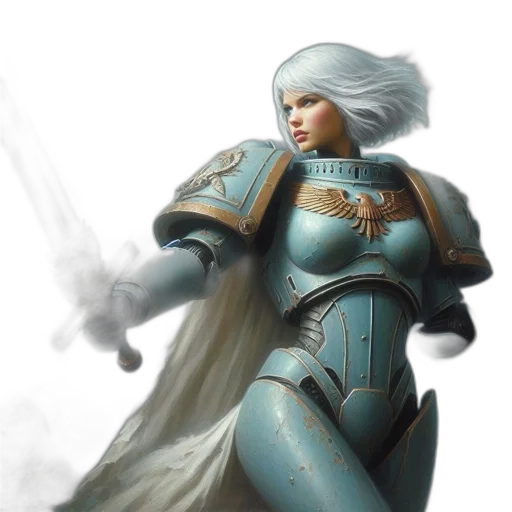 sword, robot, fantasy art, concept art transparent PNG cut-out