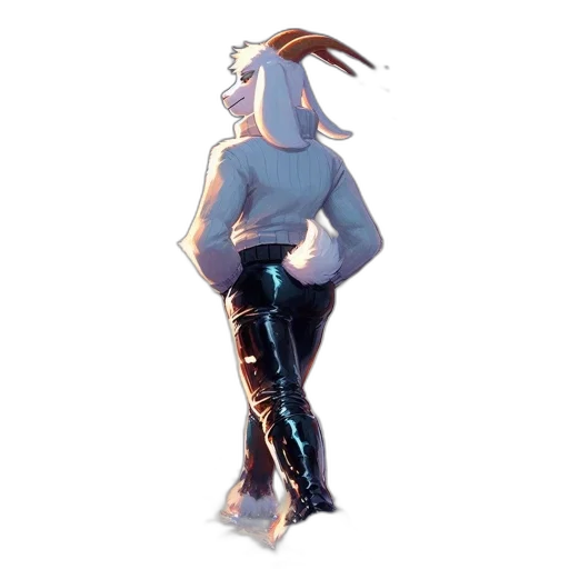jacket, staff, robot, hair transparent PNG cut-out