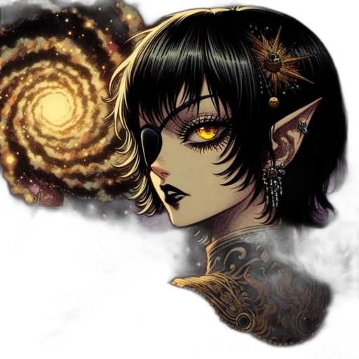 staff, mask, jewelry, fantasy art transparent PNG cut-out