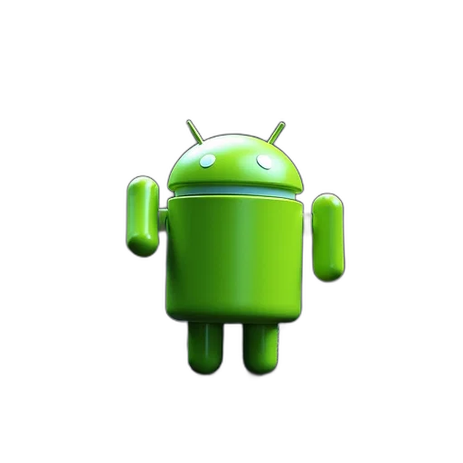 robot, 3d render, pixel art, android transparent PNG cut-out
