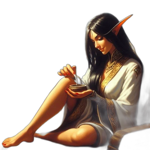 dragon, jewelry, staff, dress transparent PNG cut-out
