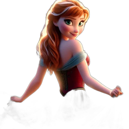 dress, crown, staff, fantasy art transparent PNG cut-out