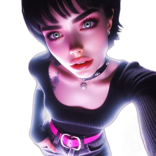 face, concept art, comic book art, cyberpunk transparent PNG cut-out