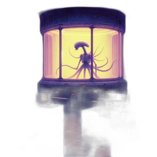creature, robot, umbrella, hat transparent PNG cut-out