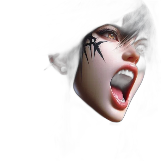 mask, face, creature, photorealistic transparent PNG cut-out