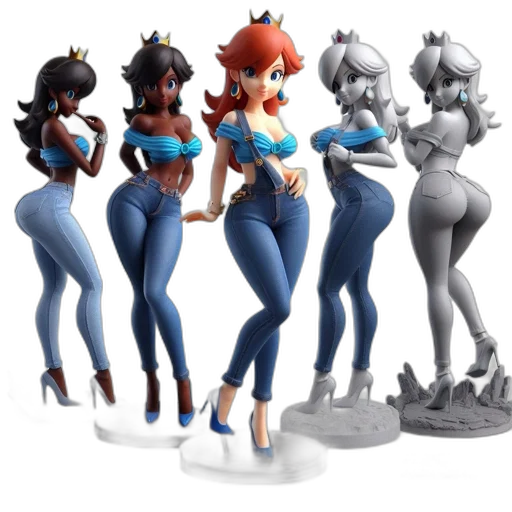 concept art, 3d render, fantasy art, five transparent PNG cut-out