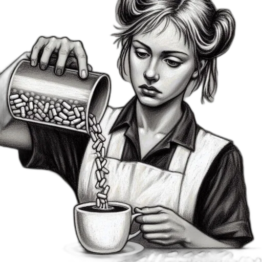 staff, food, photorealistic, comic book art transparent PNG cut-out