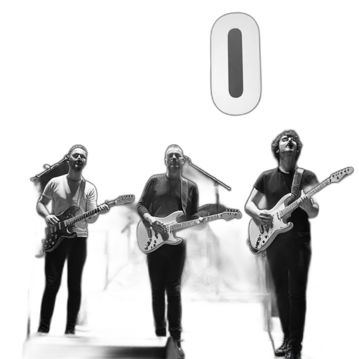 black, white, image, band transparent PNG cut-out