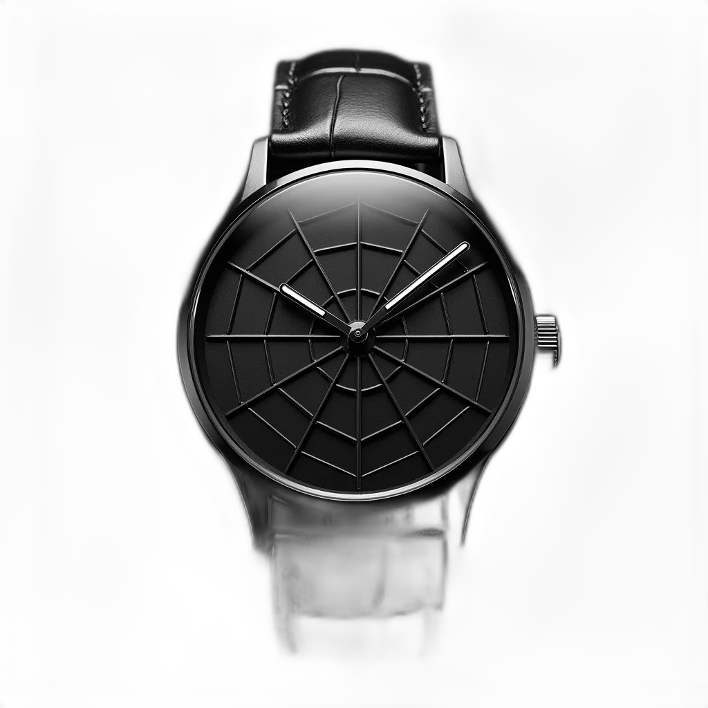 jewelry, 3d render, black, wristwatch transparent PNG cut-out