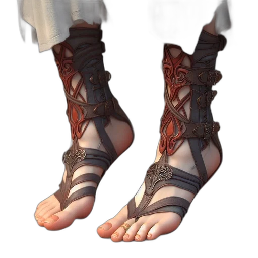 shoes, weapon, concept art, 3d render transparent PNG cut-out