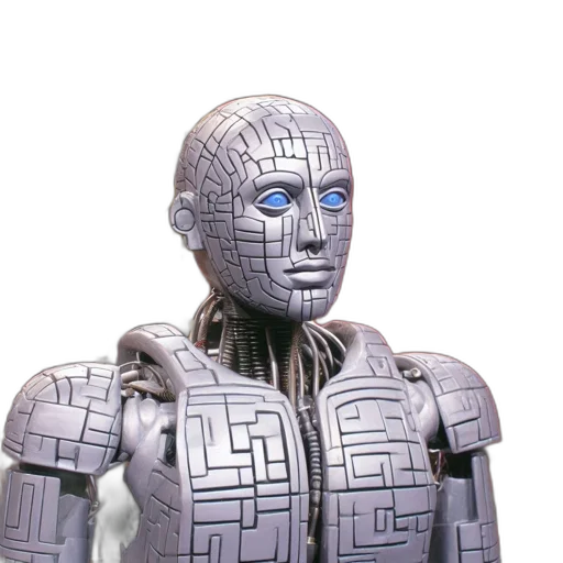 robot, mask, face, jacket transparent PNG cut-out